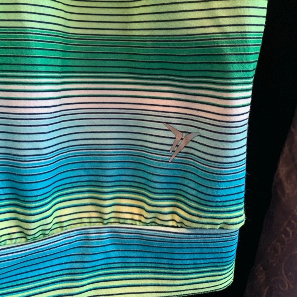 Old Navy Active Girl's Tanktop Retro Look Pinstripe Spaghetti Strap Bralette